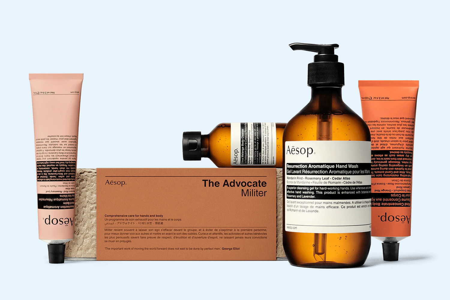 A skincare gift set from Aesop