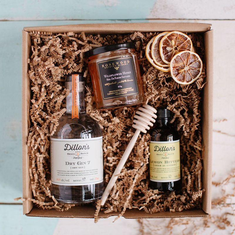 A Dillon's craft cocktail kit with wildflower honey 
