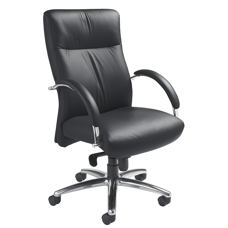 Black leather office chair from Wayfair 