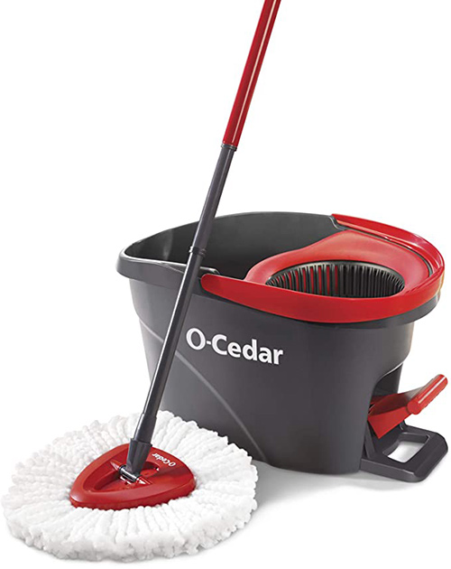 A photo of O-Cedar EasyWring Spin Mop and Bucket set 