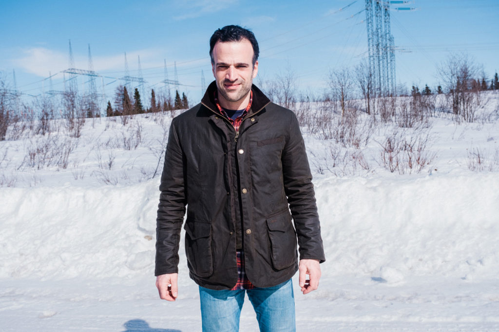 A photo of Serge Abergel, chief operating officer of Hydro-Québec’s operations in the U.S., on the site of the Robert-Bourassa generating station in James Bay