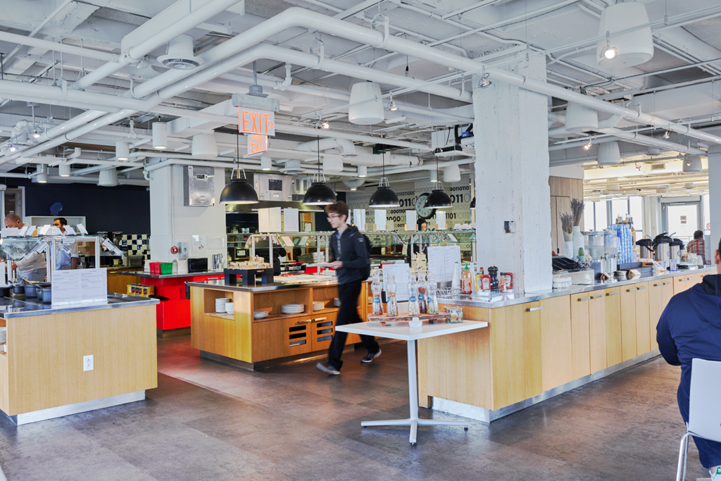 A photo of the cafe inside Google Canada's office 