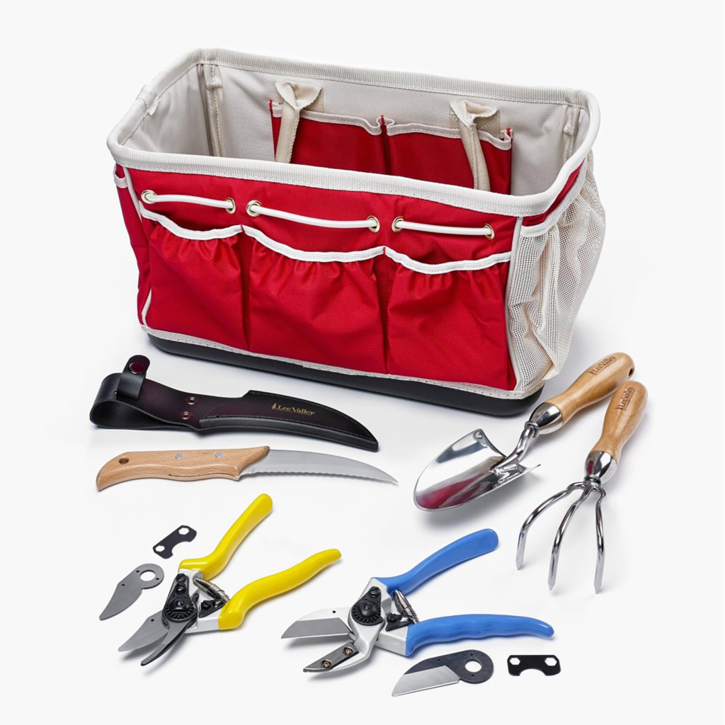 Lee valley gardening tools and tote
