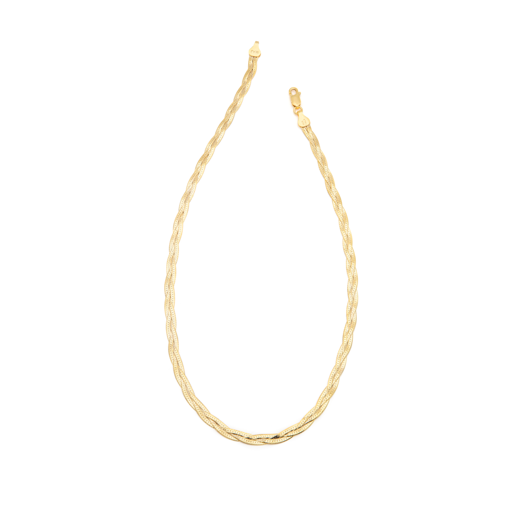 A gold chain necklace by Melanie Auld 