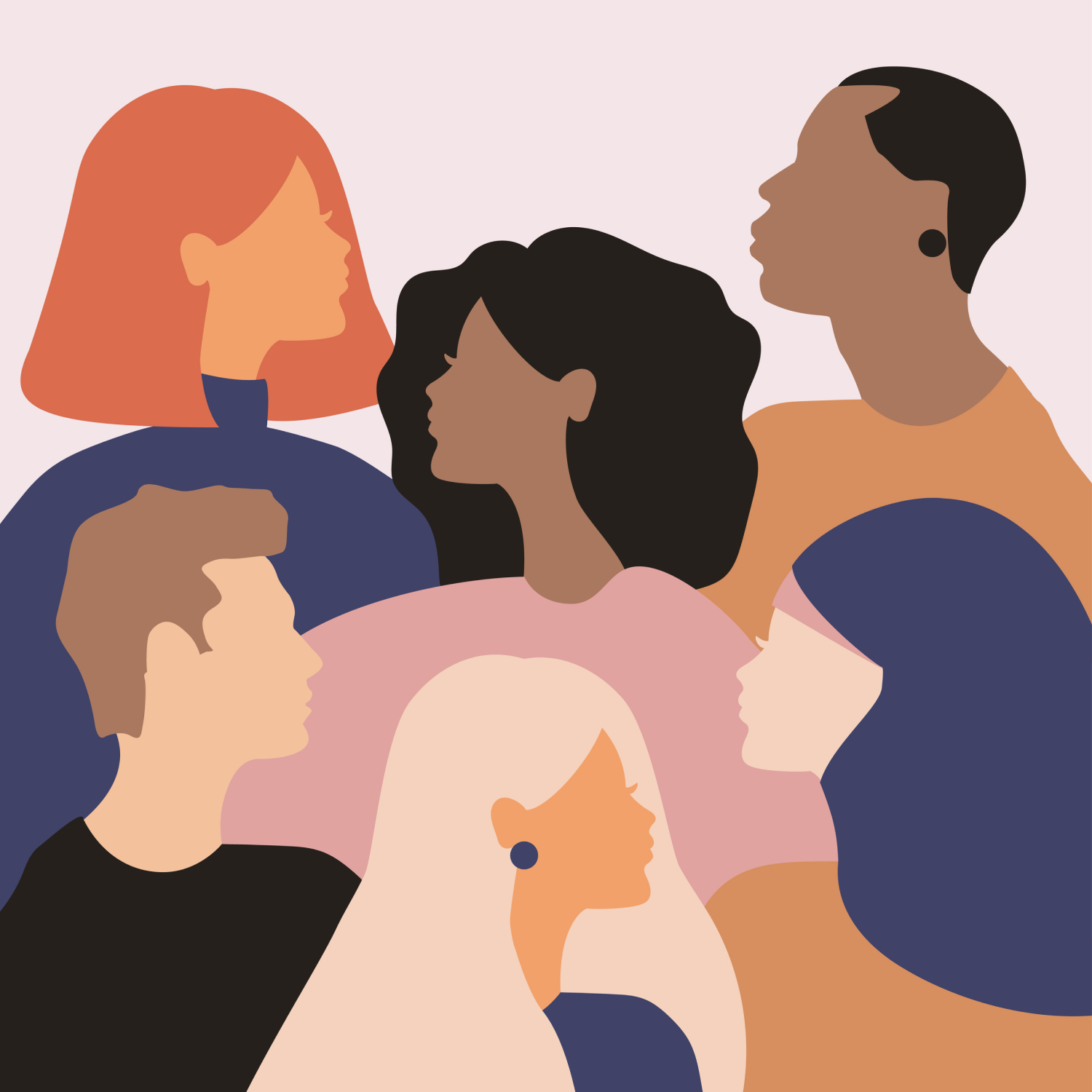 An illustration of women of different ethnicities to show unconscious bias