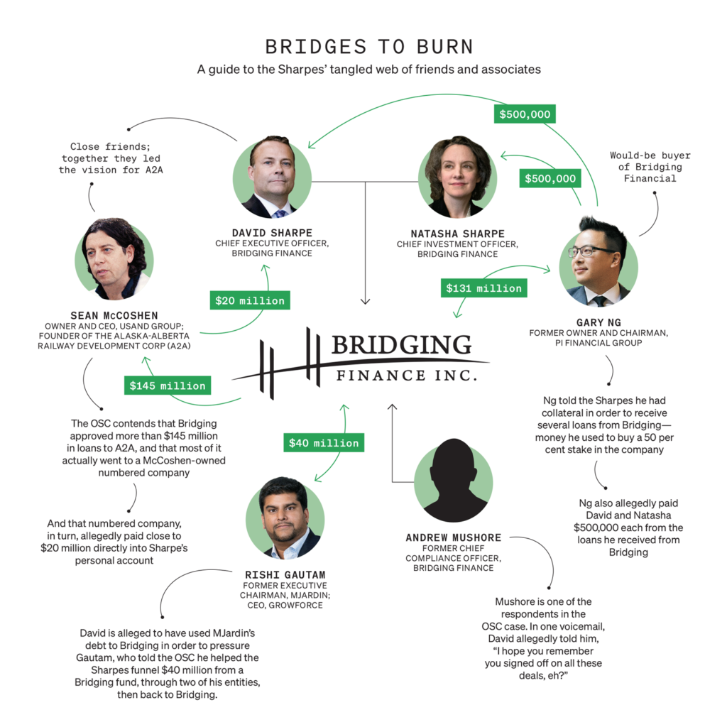 An illustration of Bridging Finance's key players 