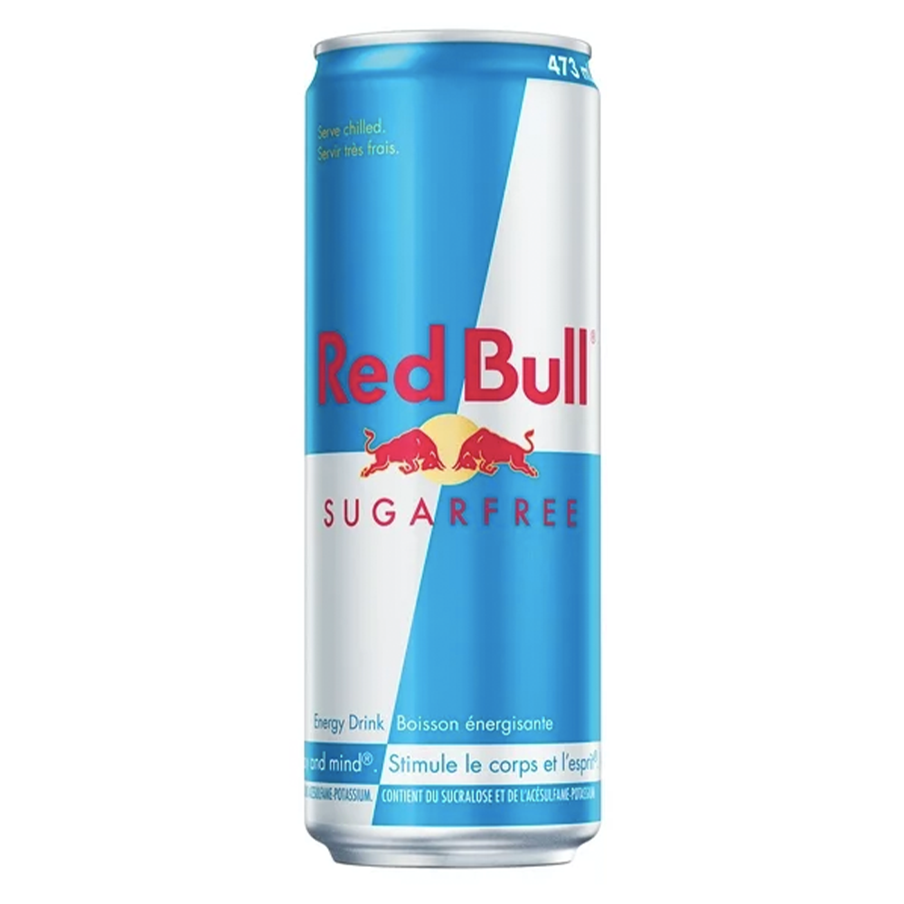 a can of sugar free red bull