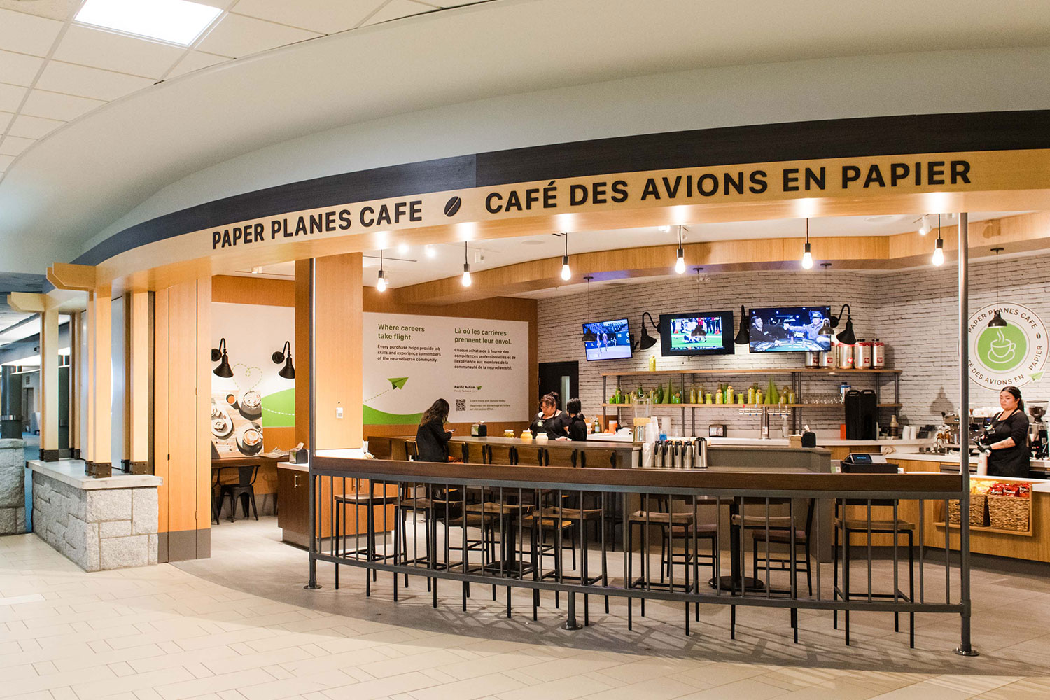 The Paper Planes Cafe located within the Vancouver International Airpot